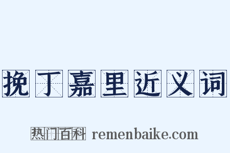 挽丁嘉里近义词是什么意思的图片